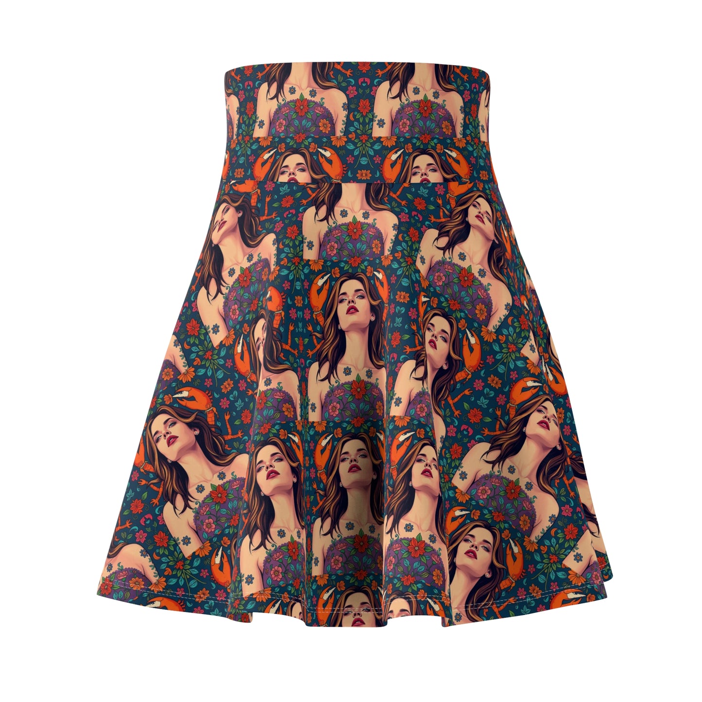 Women's Skater Skirt, (AOP), Cancer, Zodiac, Sexy Pattern