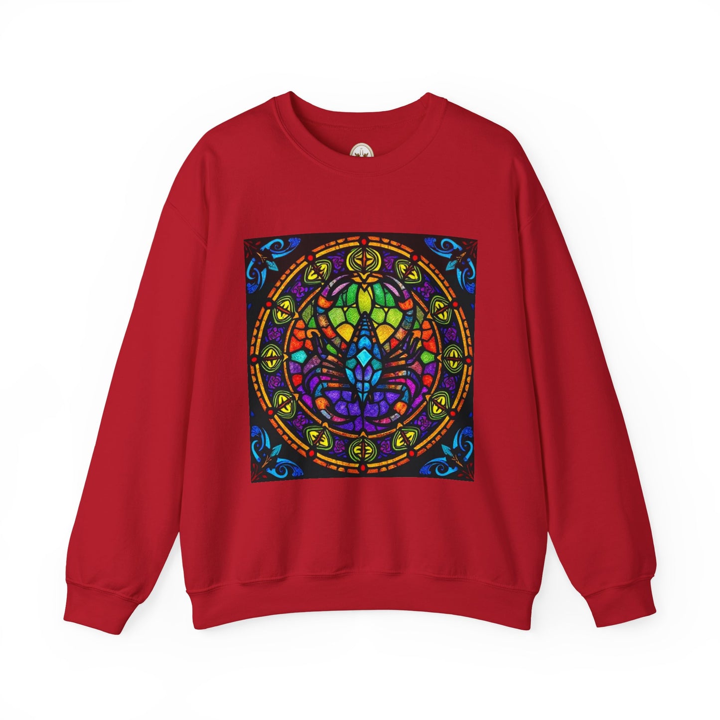 Unisex Heavy Blend™ Crewneck Sweatshirt, Glass 1, Scorpio Zodiac Design