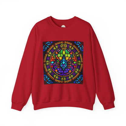 Unisex Heavy Blend™ Crewneck Sweatshirt, Glass 1, Scorpio Zodiac Design