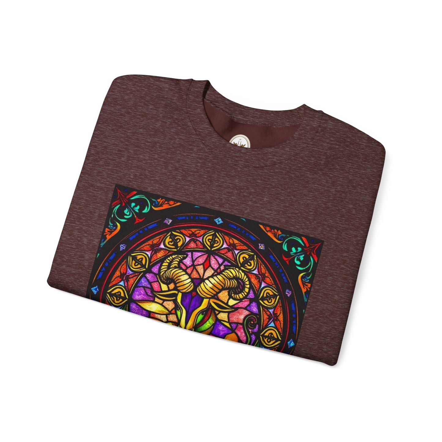 Unisex Heavy Blend™ Crewneck Sweatshirt, Glass 1, Taurus Zodiac Design