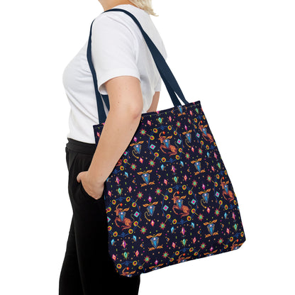 Tote Bag (AOP), Capricorn, Zodiac v1, Jewel Pattern
