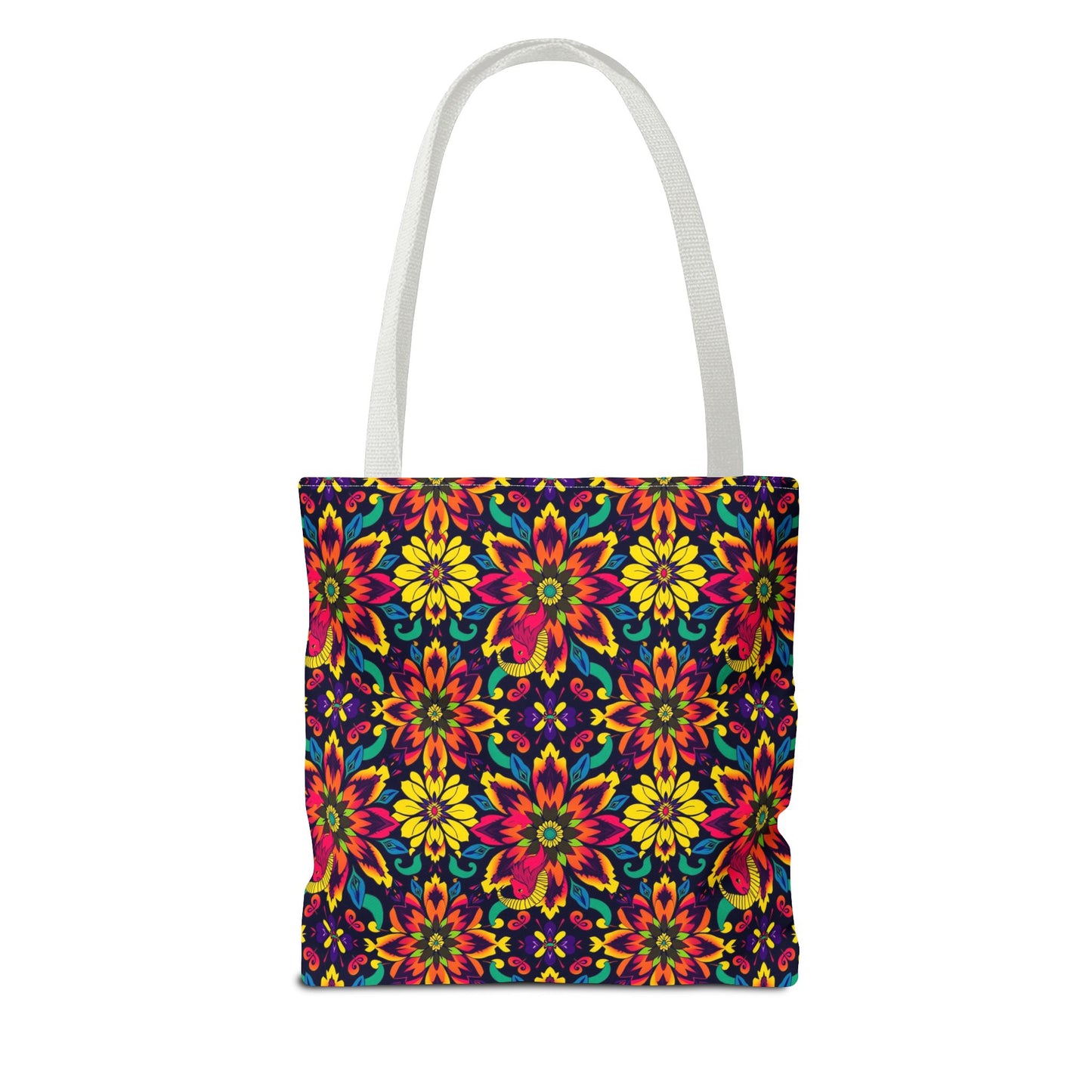 Tote Bag, (AOP), Capricorn, Zodiac, Flower Pattern