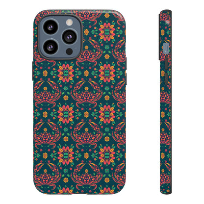 Tough Cases, Cancer, Zodiac v4, Flower Pattern