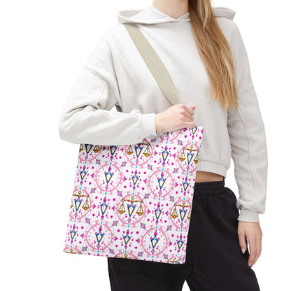 Tote Bag (AOP), Libra, Zodiac, Jewel Pattern