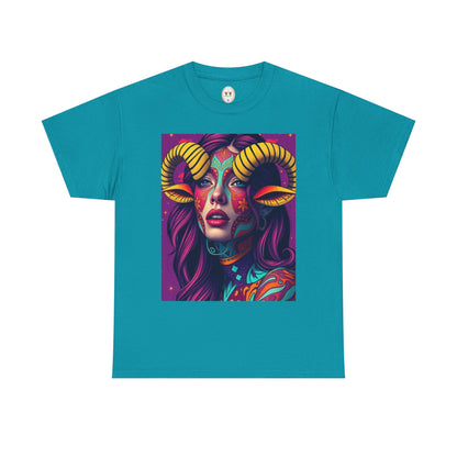 Unisex Heavy Cotton T-Shirt, Taurus, Zodiac v2, Sexy Art