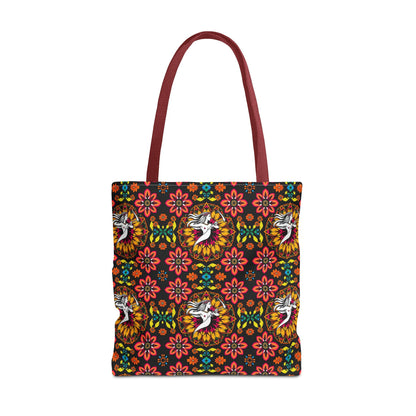 Tote Bag (AOP), Sagittarius, Zodiac v1, Flower Pattern