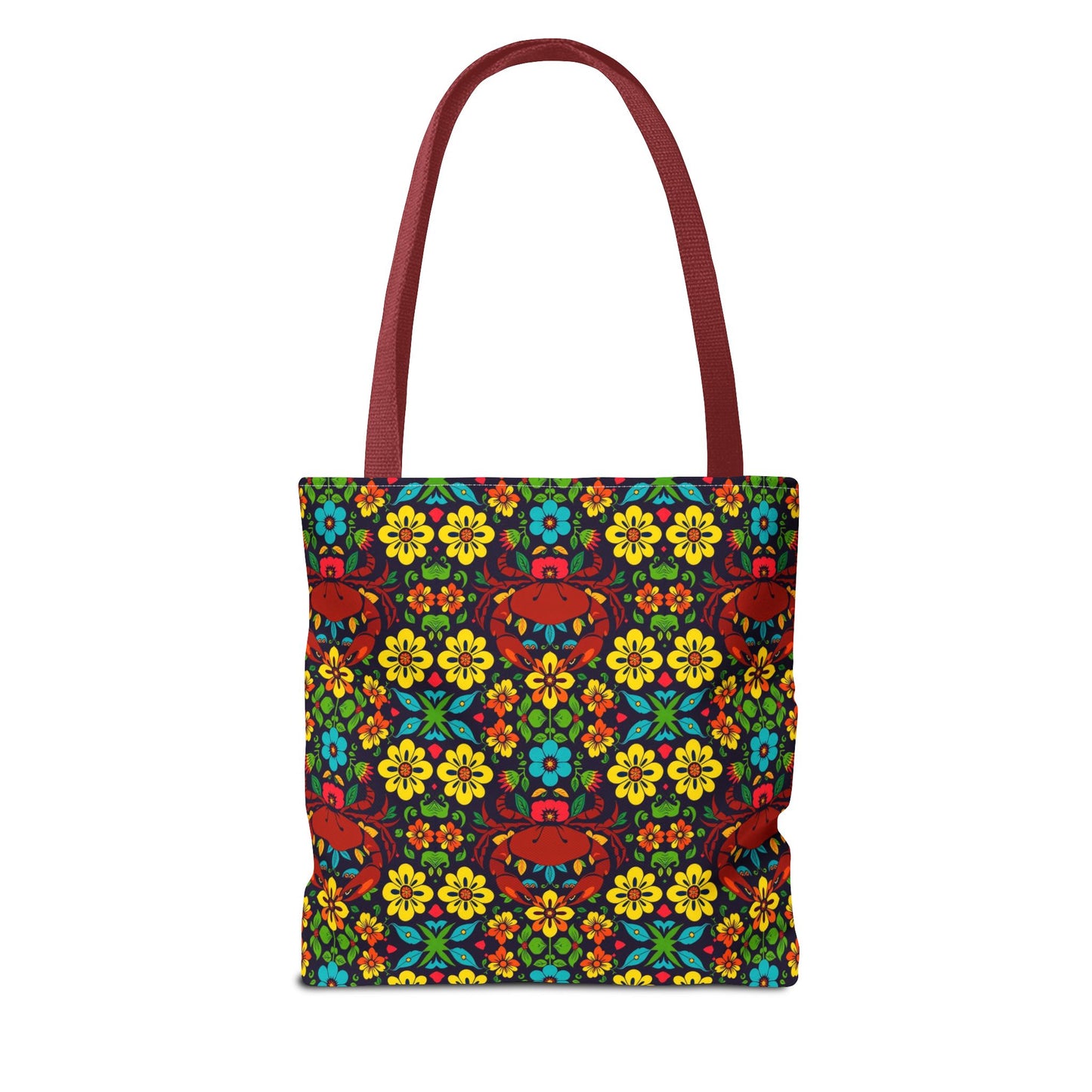 Tote Bag, (AOP), Cancer, Zodiac v4, Flower Pattern