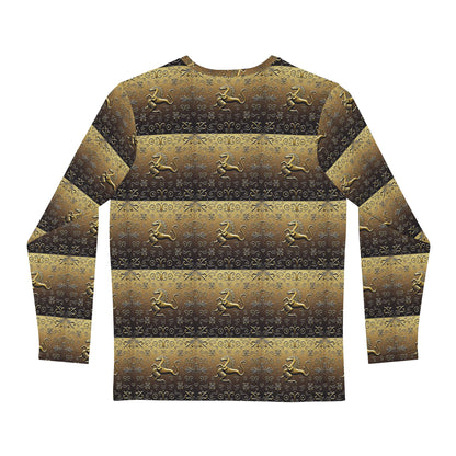 Men's Long Sleeve Shirt, (AOP), Aquarius, Zodiac v3, Pattern