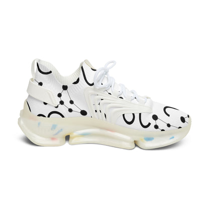 Women's Mesh Sneakers, Constellation & Symbol, Leo Zodiac Sign, AOP