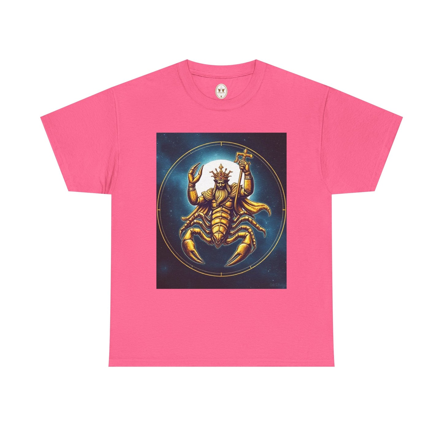 Unisex Heavy Cotton T-Shirt, Moon, Scorpio Zodiac Design