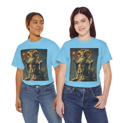 Unisex Heavy Cotton T-Shirt, Taurus God, Zodiac Design