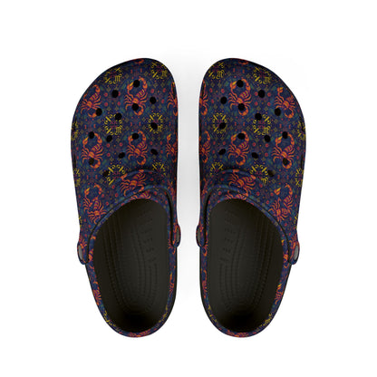 EVA Foam Rubber Shoes, (AOP), Scorpio, Zodiac v3, Pattern