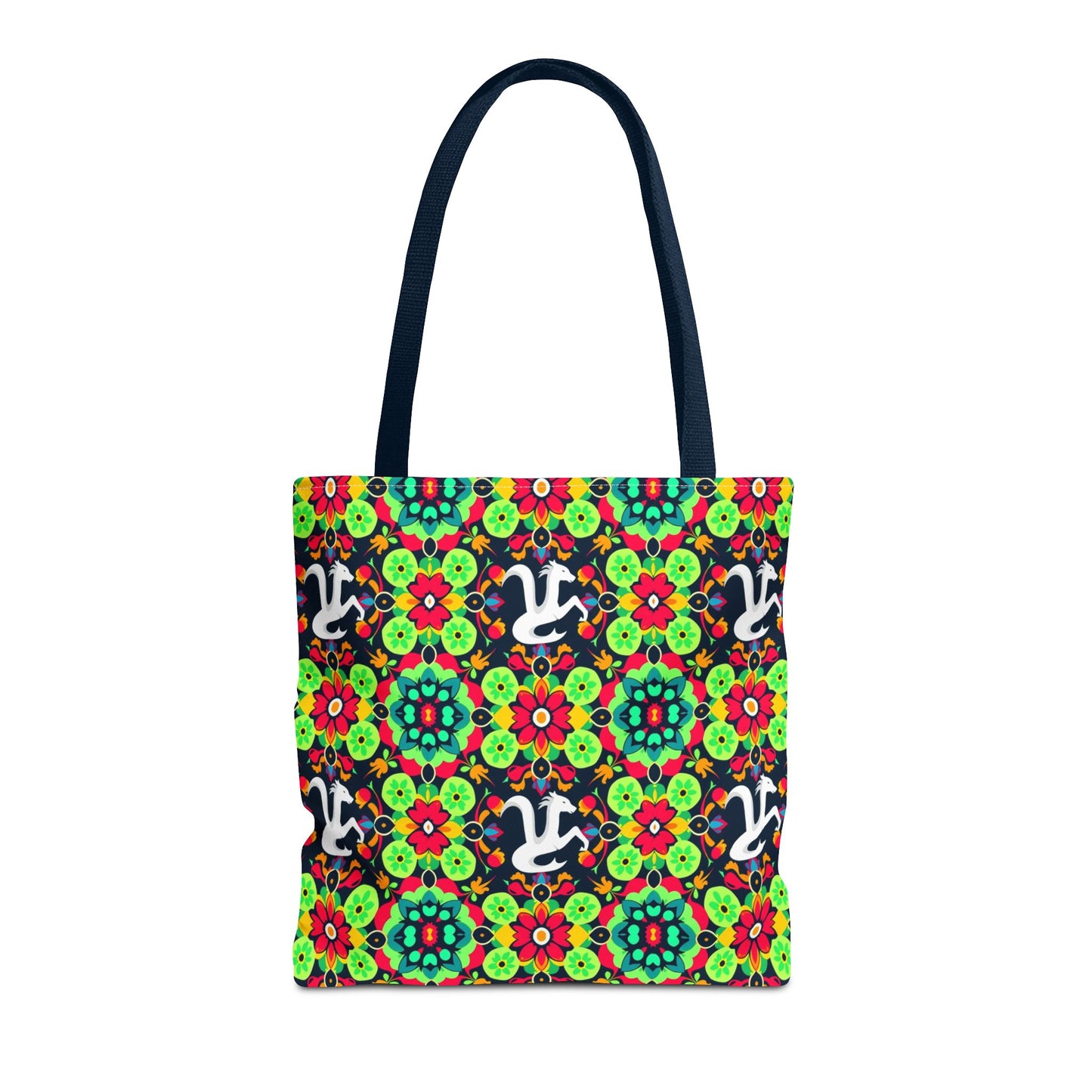 Tote Bag, (AOP), Aquarius, Zodiac v4, Flower Pattern