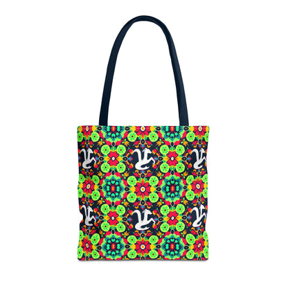 Tote Bag, (AOP), Aquarius, Zodiac v4, Flower Pattern