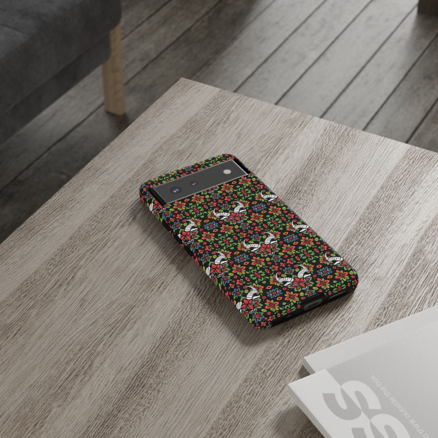 Tough Cases, Taurus, Zodiac v2, Flower Pattern