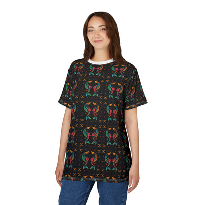 Unisex Cut & Sew T-Shirt, AOP, Pisces, Zodiac, Pattern