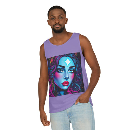 Unisex Garment-Dyed, Tank Top, Gemini, Pop Art, 100% US cotton