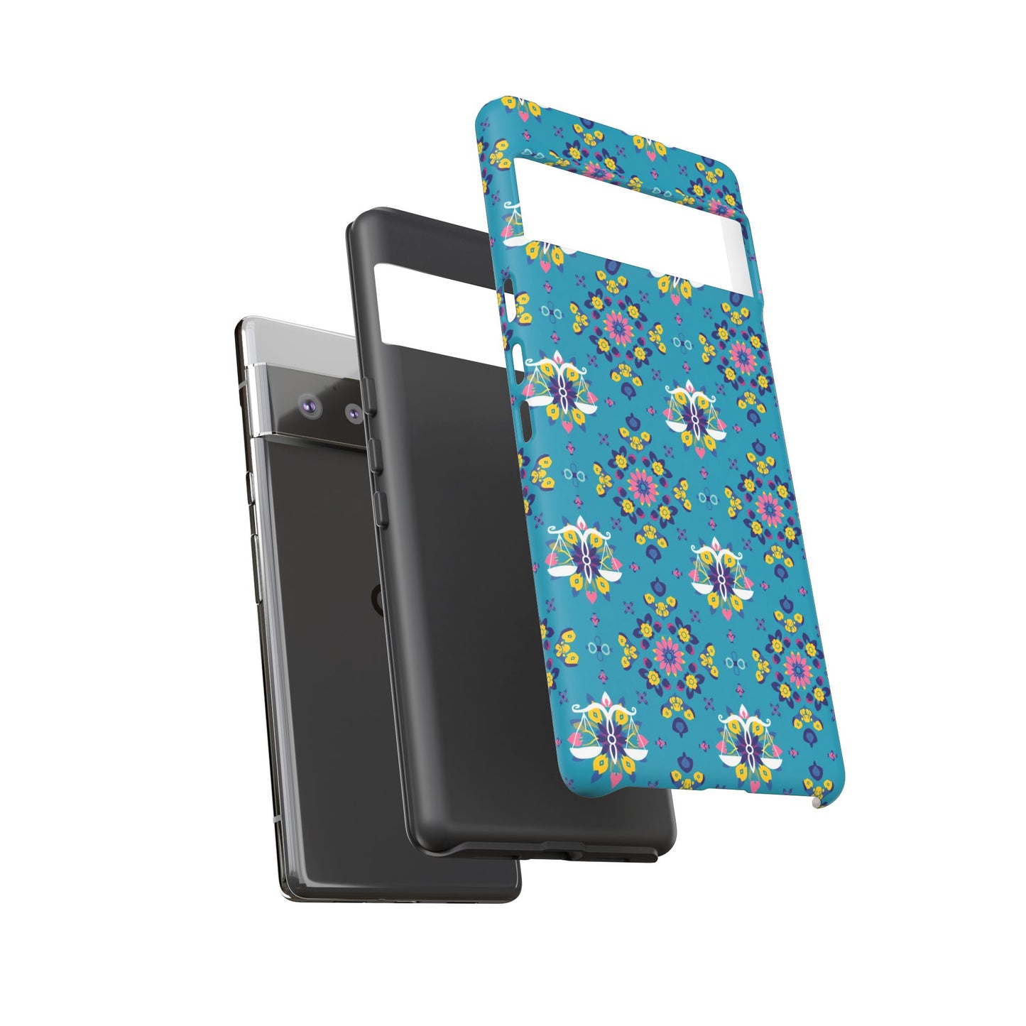 Tough Cases, Libra, Zodiac v2, Flower Pattern