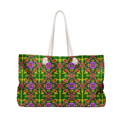 Weekender Bag, Libra, Zodiac, Flower Pattern