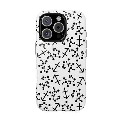 Tough Cases with the Sagittarius Zodiac sign for iPhone, Samsung Galaxy, and Google Pixel devices