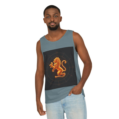 Unisex Garment-Dyed, Tank Top, Leo Design, Space Animal v1, 100% US cotton