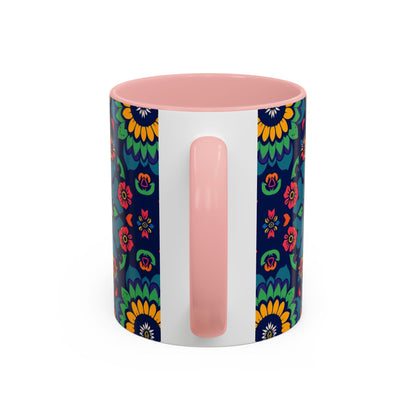 Accent Coffee Mug, Capricorn, Zodiac, Flower Pattern, (11, 15oz)