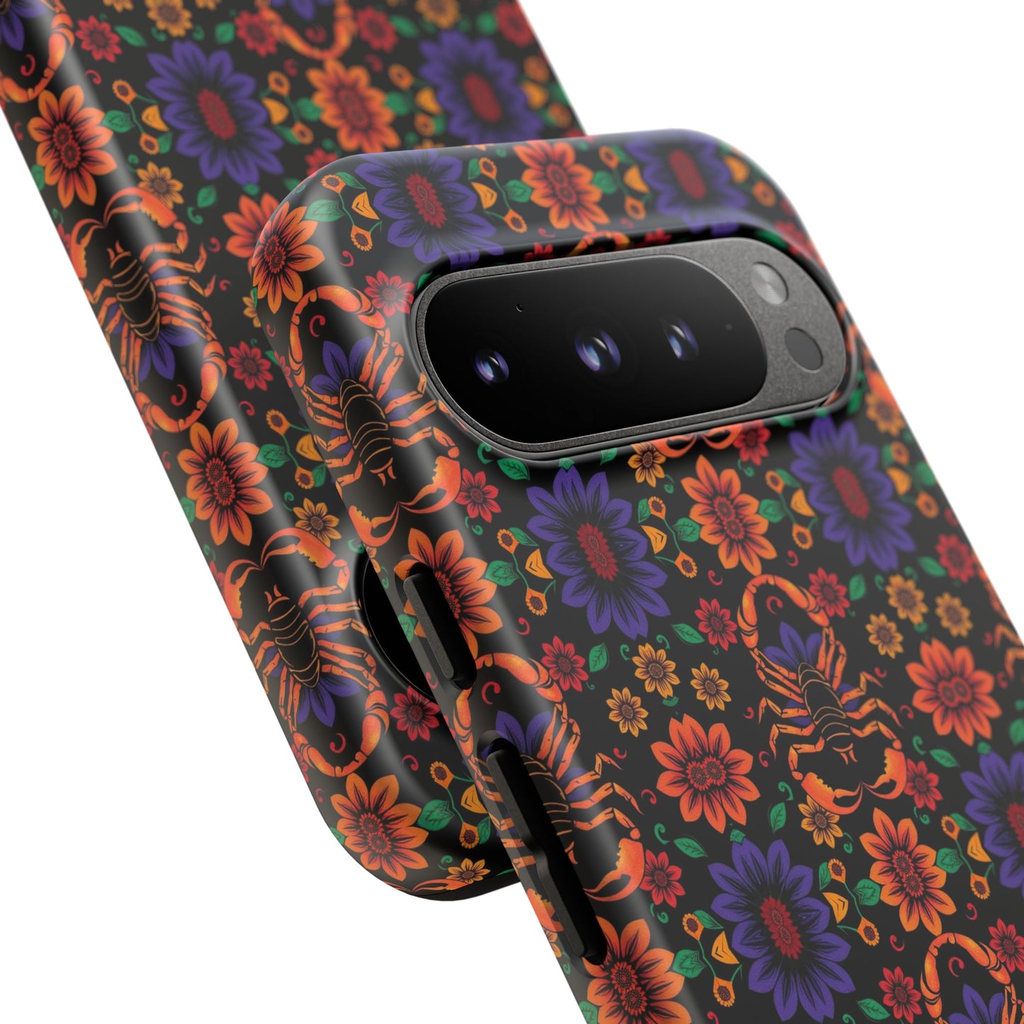 Tough Cases, Scorpio, Zodiac, Flower Pattern