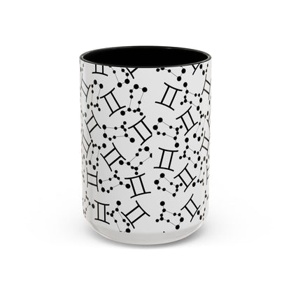 Accent Coffee Mug with the Gemini sign (11, 15oz)