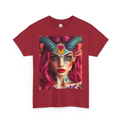 Unisex Heavy Cotton T-Shirt, Taurus, Zodiac, Sexy Art