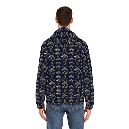 Full-Zip Hoodie (AOP), Pisces, Zodiac v2, Pattern