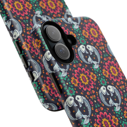 Tough Cases, Pisces, Zodiac v4, Flower Pattern