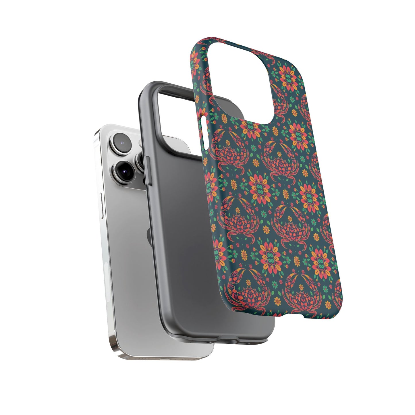 Tough Cases, Cancer, Zodiac v4, Flower Pattern