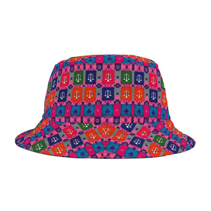 Bucket Hat, (AOP), Libra v1, Zodiac, Shape Pattern