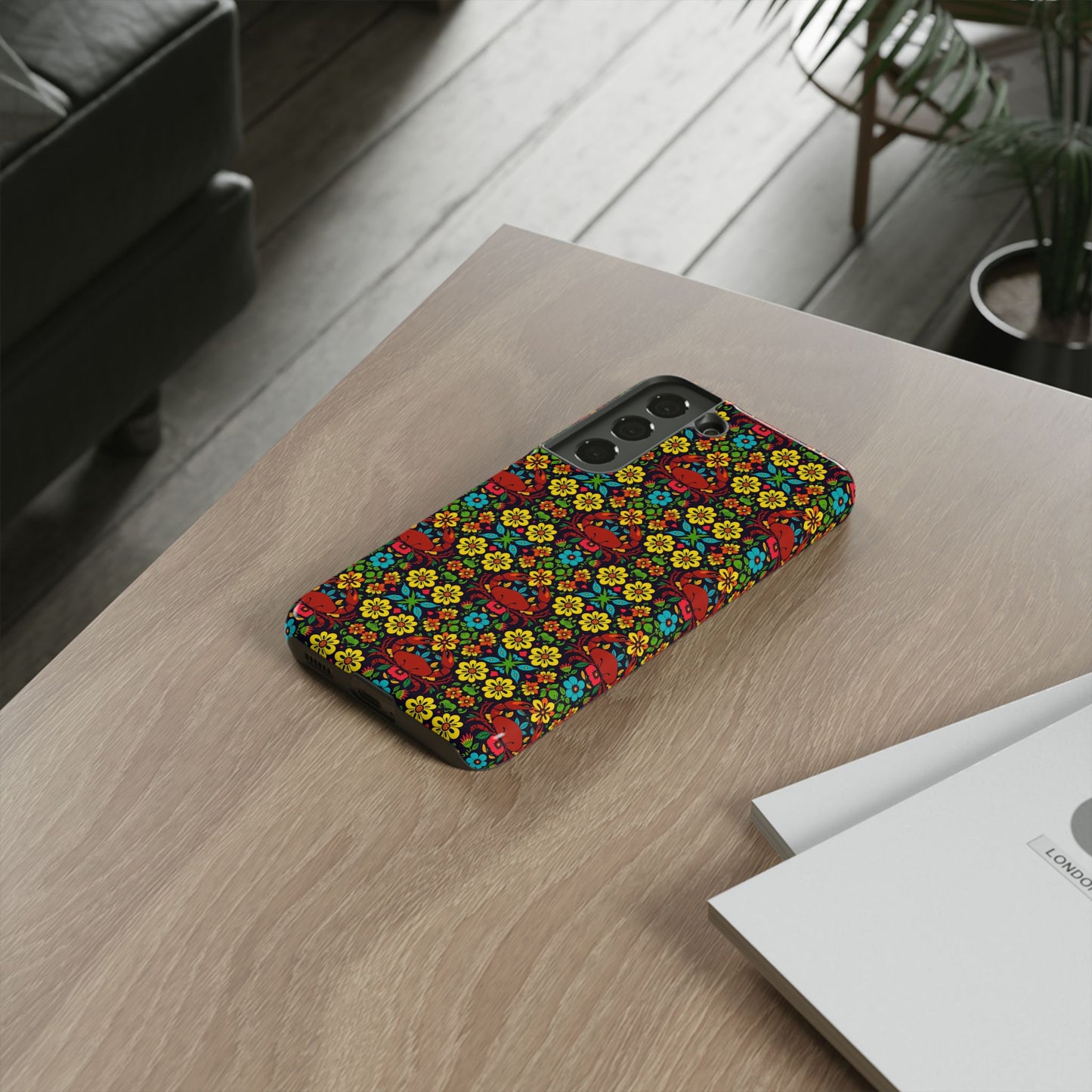 Tough Cases, Cancer, Zodiac v2, Flower Pattern