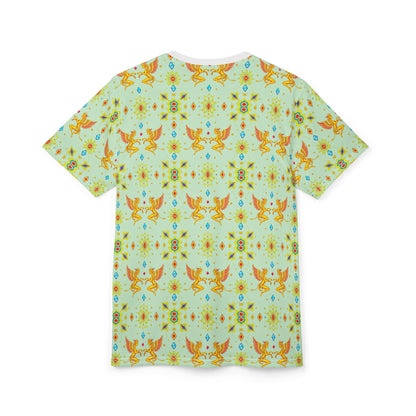 Unisex Cut & Sew T-Shirt, (AOP), Gemini, Zodiac v1, Jewels Pattern