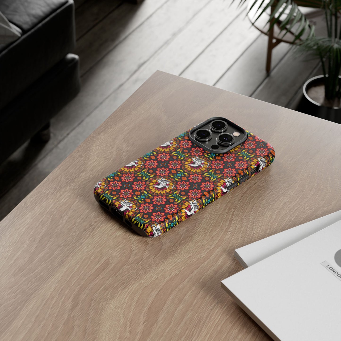 Tough Cases, Sagittarius, Zodiac v2, Flower Pattern
