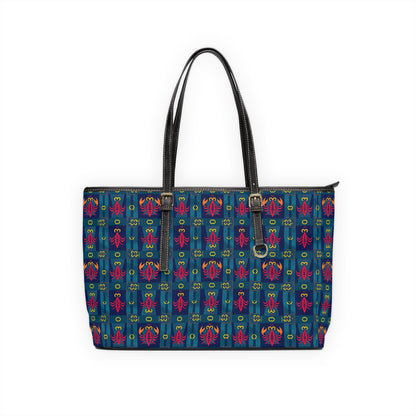 Leather Shoulder Bag, Scorpio, Zodiac v1, Shapes Pattern
