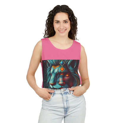 Unisex Garment-Dyed, Tank Top, Leo, Pop Art, 100% US cotton
