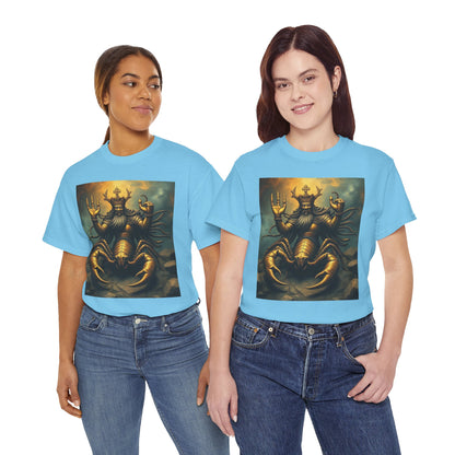 Unisex Heavy Cotton T-Shirt, Desert Scorpio King, Zodiac Design