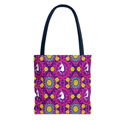 Tote Bag, (AOP), Capricorn, Zodiac v5, Flower Pattern