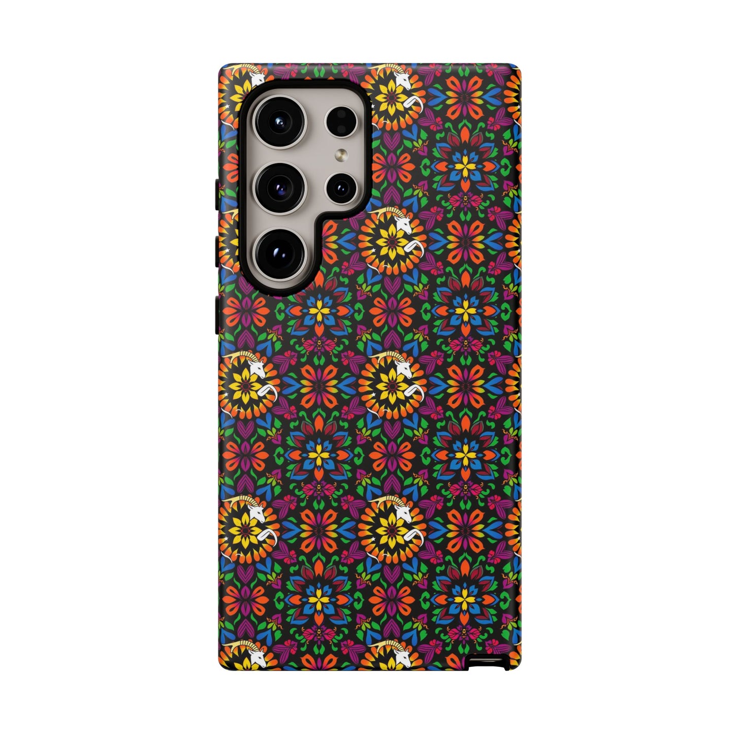 Tough Cases, Capricorn, Zodiac v2, Flower Pattern