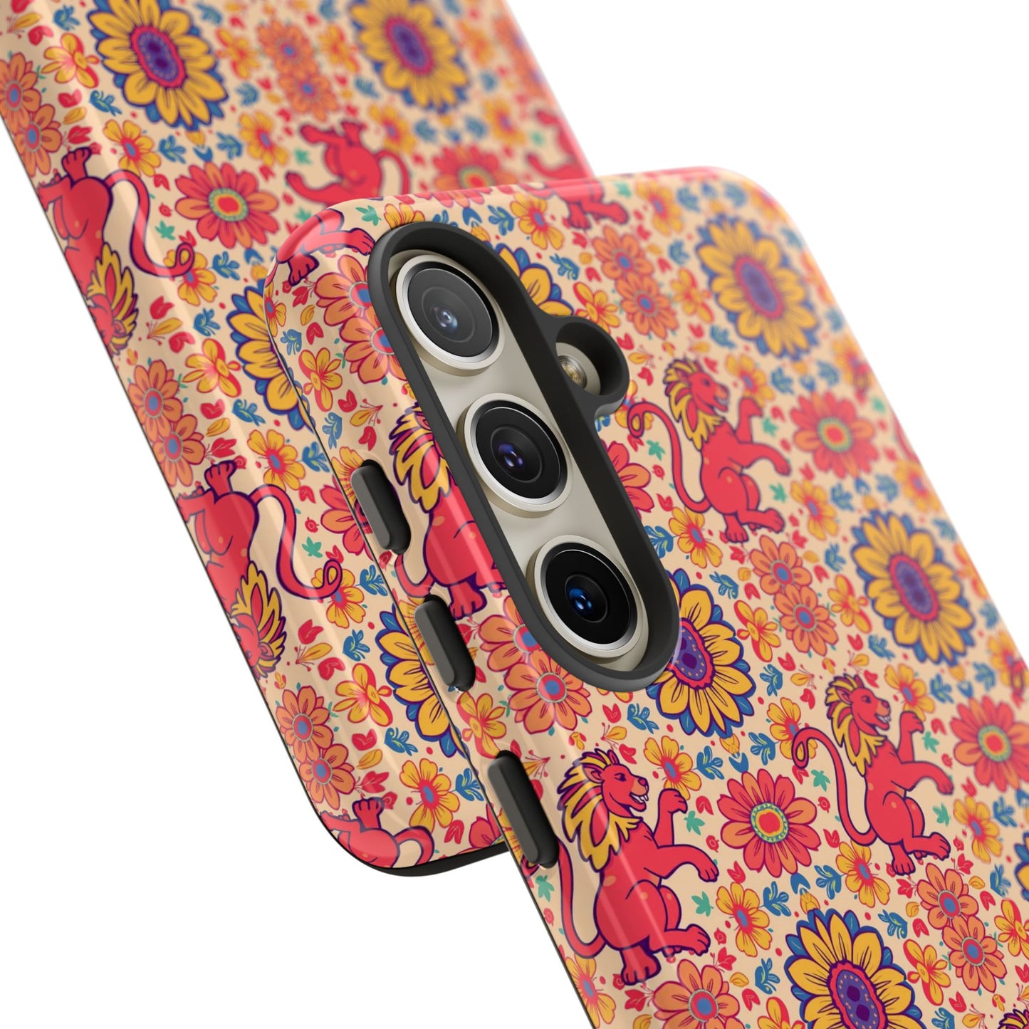 Tough Cases, Leo, Zodiac v1, Flower Pattern