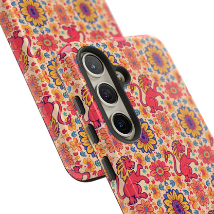 Tough Cases, Leo, Zodiac v1, Flower Pattern