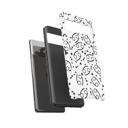 Tough Cases with the Cancer Zodiac sign for iPhone, Samsung Galaxy, and Google Pixel devices