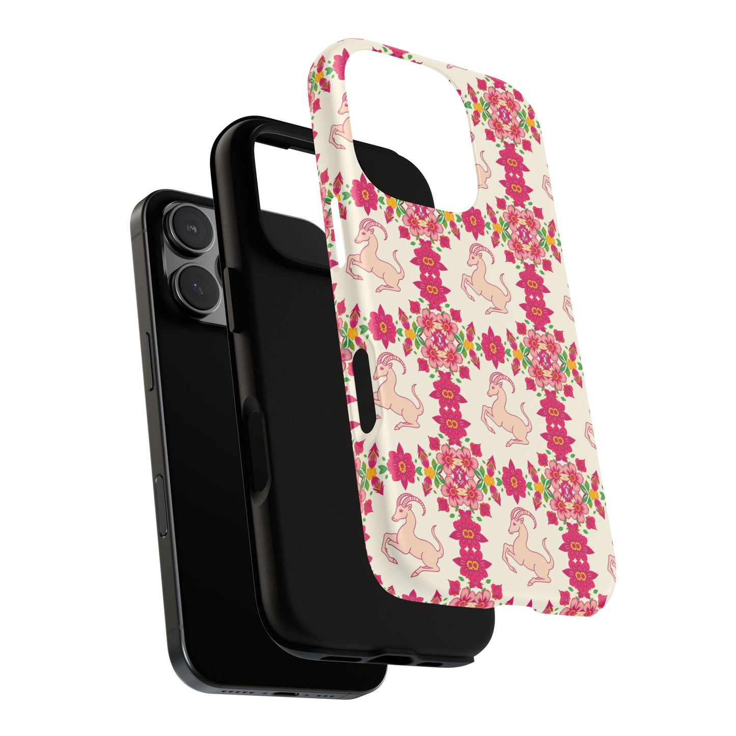 Tough Cases, Capricorn, Zodiac v3, Flower Pattern