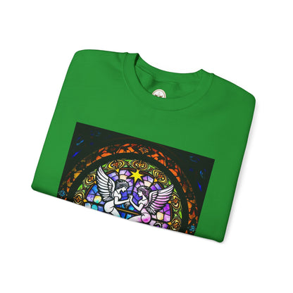 Unisex Heavy Blend™ Crewneck Sweatshirt, Glass 1, Gemini Zodiac Design