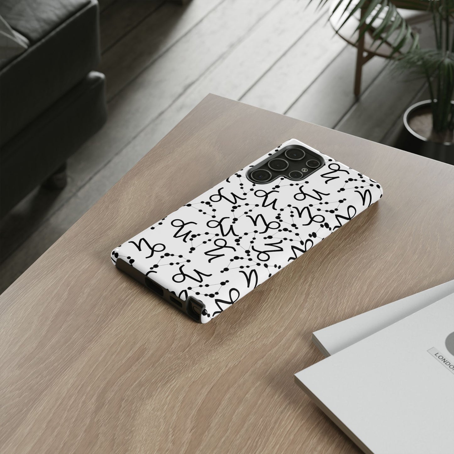 Tough Cases with the Capricorn Zodiac sign for iPhone, Samsung Galaxy, and Google Pixel devices
