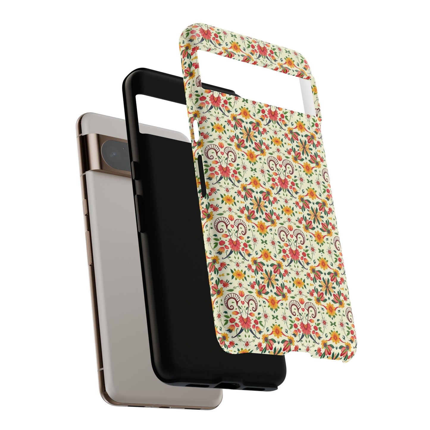 Tough Cases, Aries, Zodiac, Flower Pattern
