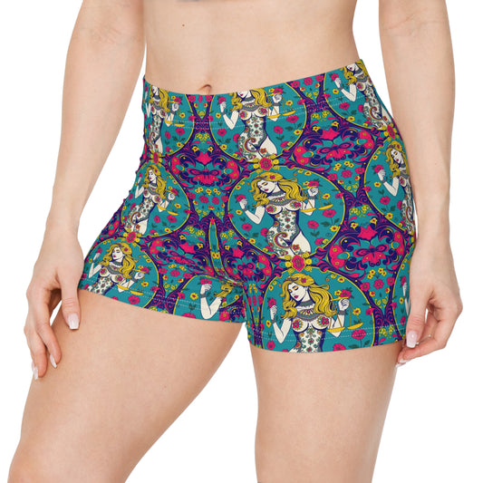 Women's Shorts, (AOP), Libra, Zodiac v2, Sexy Pattern
