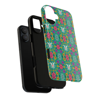 Tough Cases, Aquarius, Zodiac v4, Flower Pattern